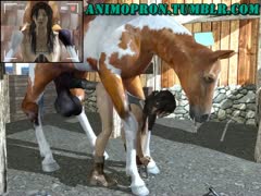 Animated horse fucking a white bitch